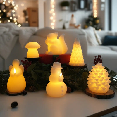 Christmas Tree Wax Candle – 3.8" Width