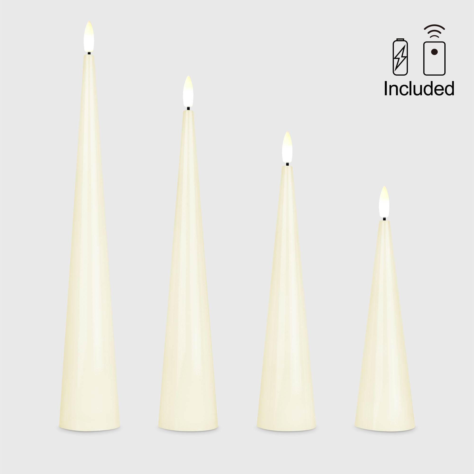 Shiny Cone Candles