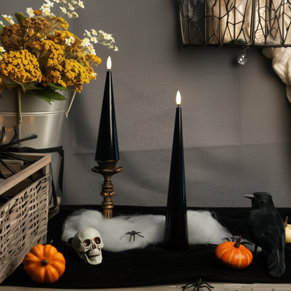 Shiny Cone Candles, Set of 2