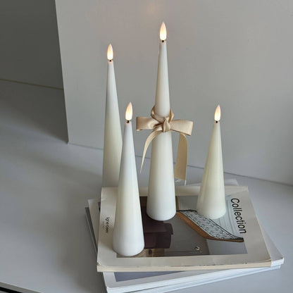 Shiny Cone Candles – Set of 4