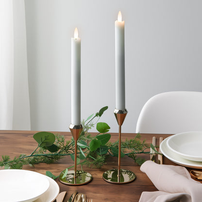 Diamond Pattern Candle Holders, Set of 2