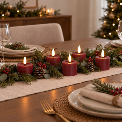Flat Votive Candles – Set of 8
