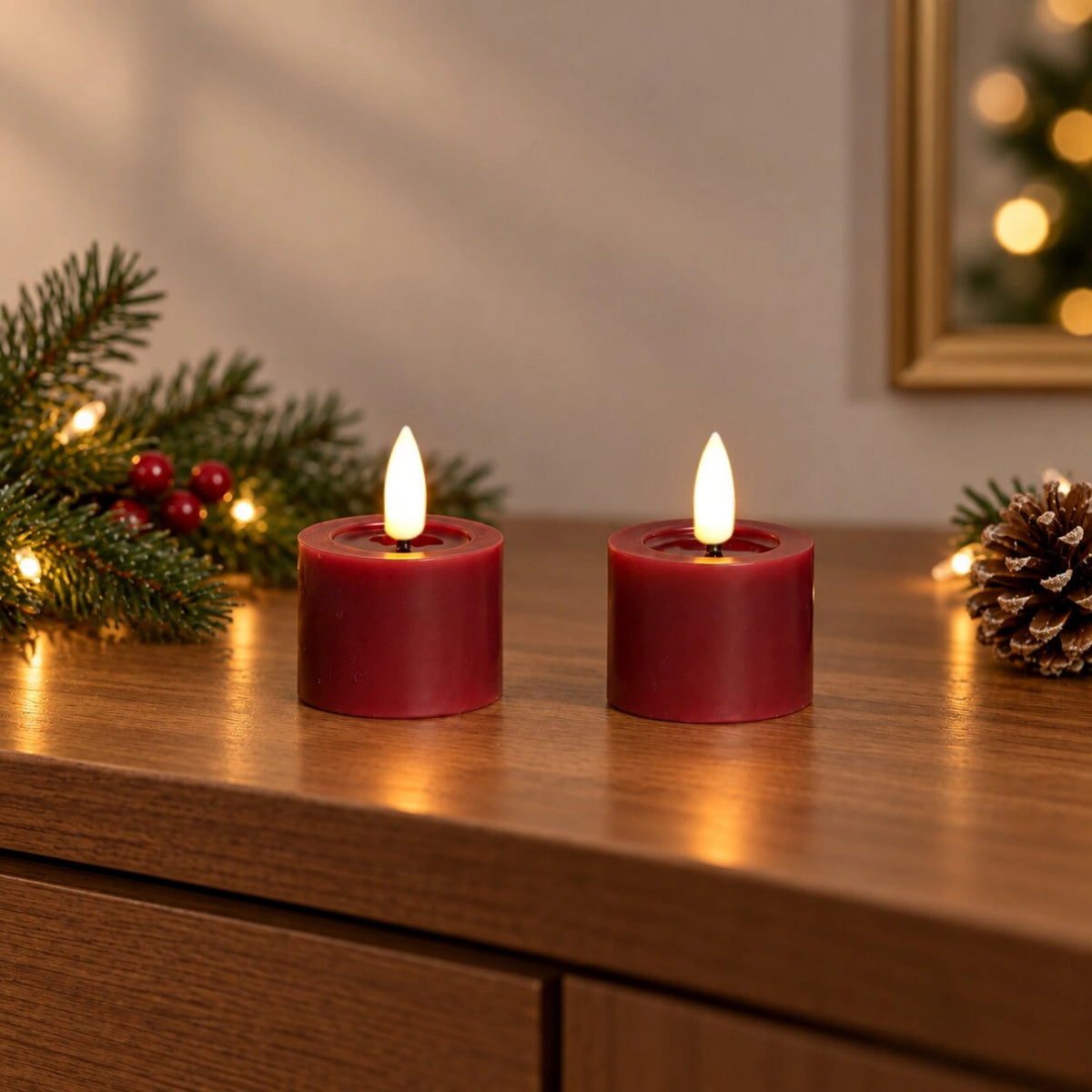Flat Votive Candles – Set of 8