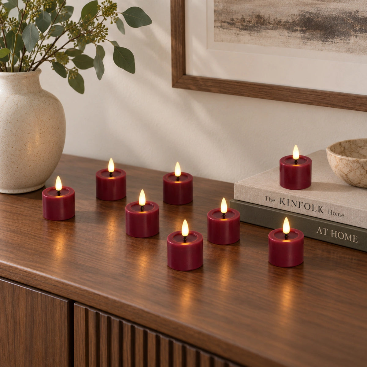 Flat Votive Candles – Set of 8