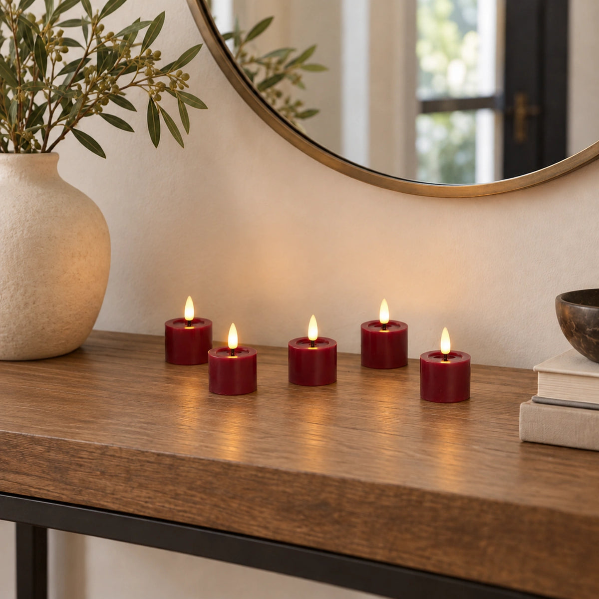 Flat Votive Candles – Set of 8