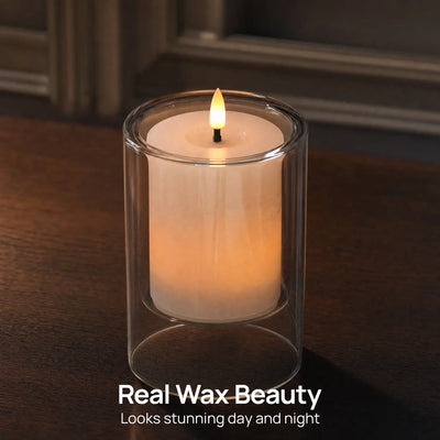 Floating Glass Candle Set – Set of 3