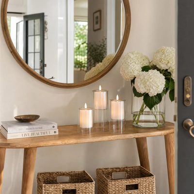 Floating Glass Candle Set – Set of 3