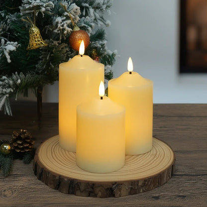 Dome Pillar Candles – Set of 3