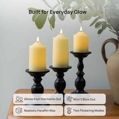 Dome Pillar Candles, Set of 3