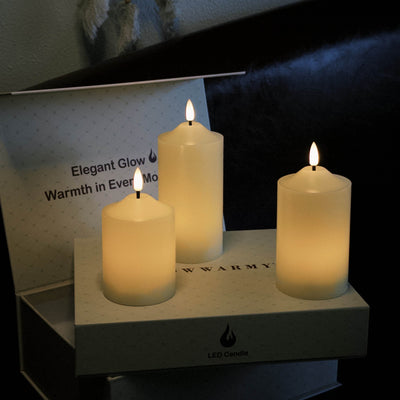 Dome Pillar Candles – Set of 3
