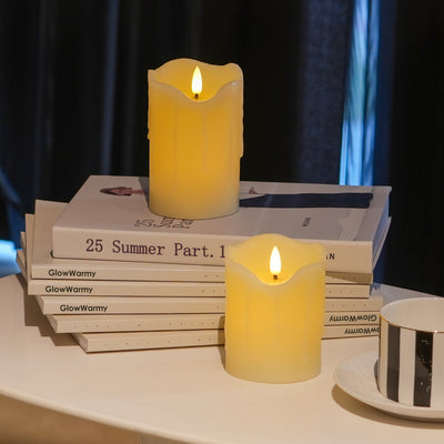 Melted Pillar Candles – Set of 3