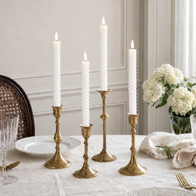 Twisted Flameless Taper Candles 9.8"