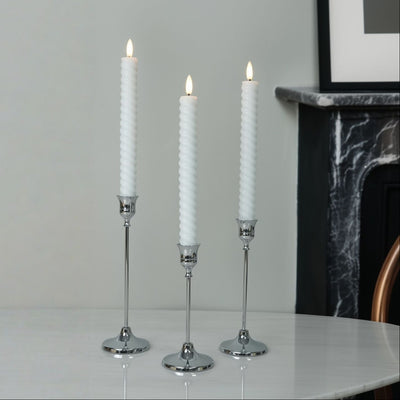 Twisted Flameless Taper Candles 9.8"