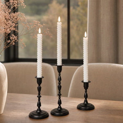 Twisted Flameless Taper Candles 9.8"