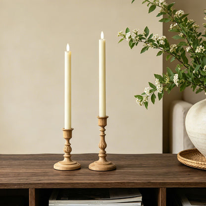 Wave Flameless Taper Candles 11.5"