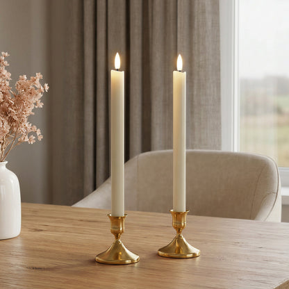 Wave Flameless Taper Candles 11.5"
