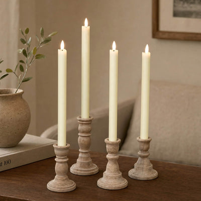Wave Flameless Taper Candles 11.5"