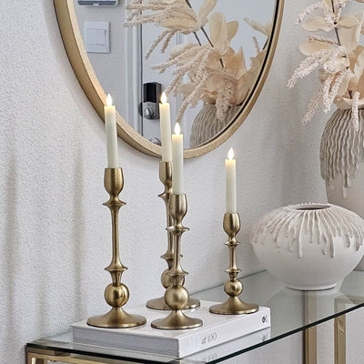 Wave Flameless Taper Candles 6.3"