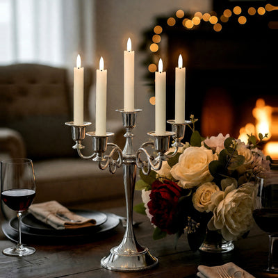 Wave Flameless Taper Candles 6.3"