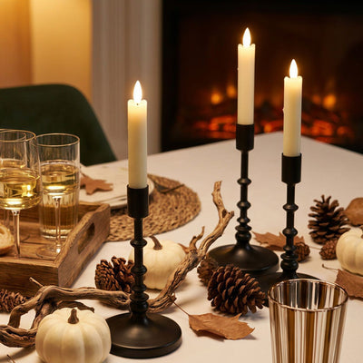 Wave Flameless Taper Candles 6.3"