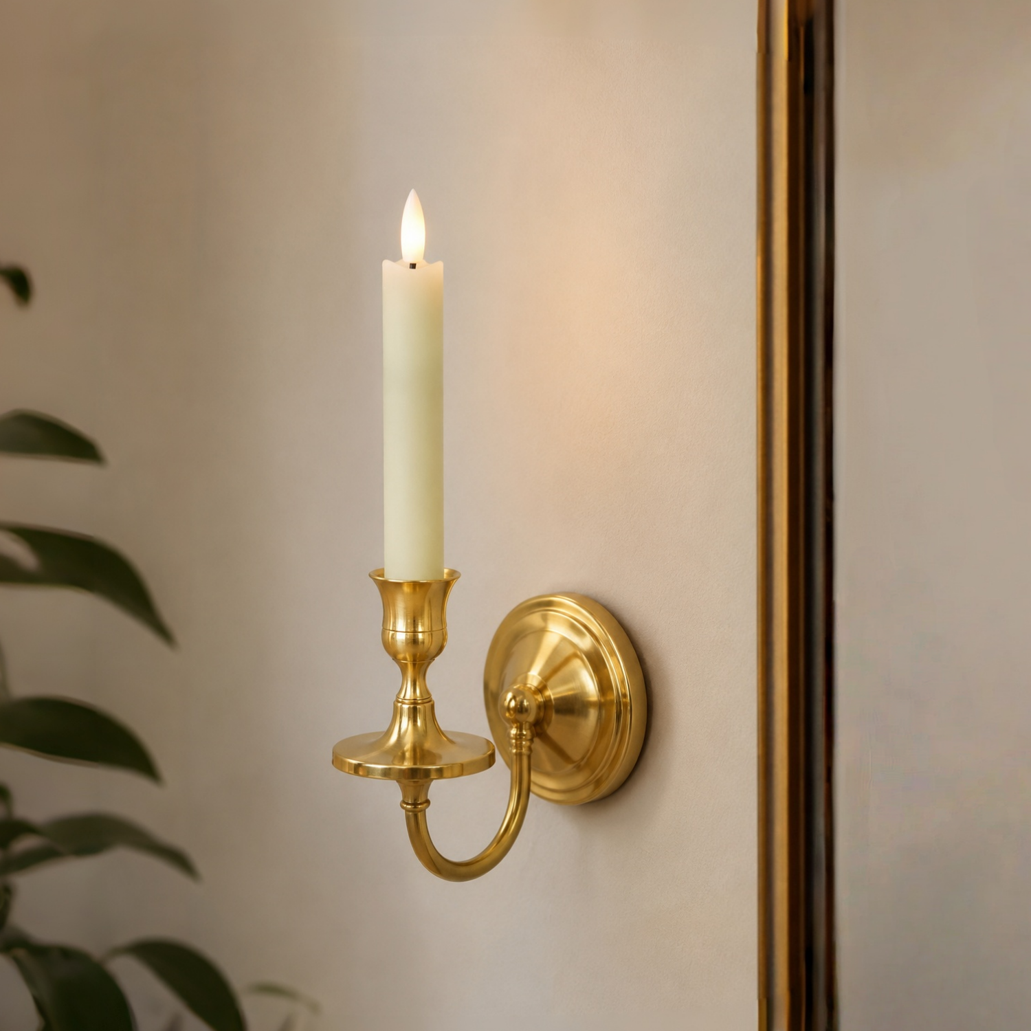 Wave Flameless Taper Candles 6.3"