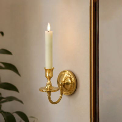 Wave Flameless Taper Candles 6.3"