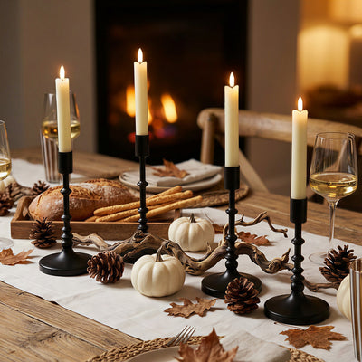 Wave Flameless Taper Candles 6.3"
