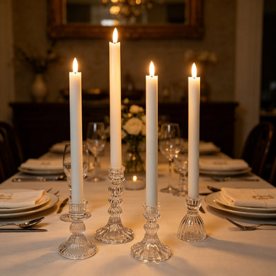 Wave Flameless Taper Candles 11.5"
