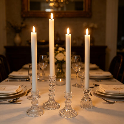 Wave Flameless Taper Candles 11.5"