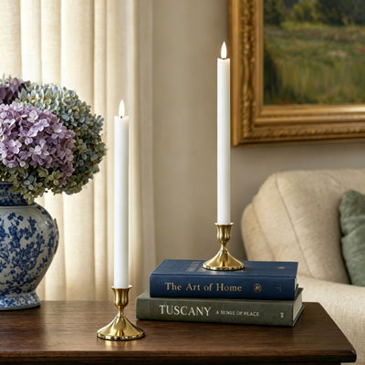 Wave Flameless Taper Candles 11.5"