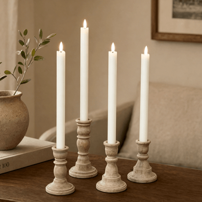 Wave Flameless Taper Candles 11.5"