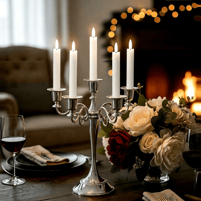 Wave Flameless Taper Candles 6.3"