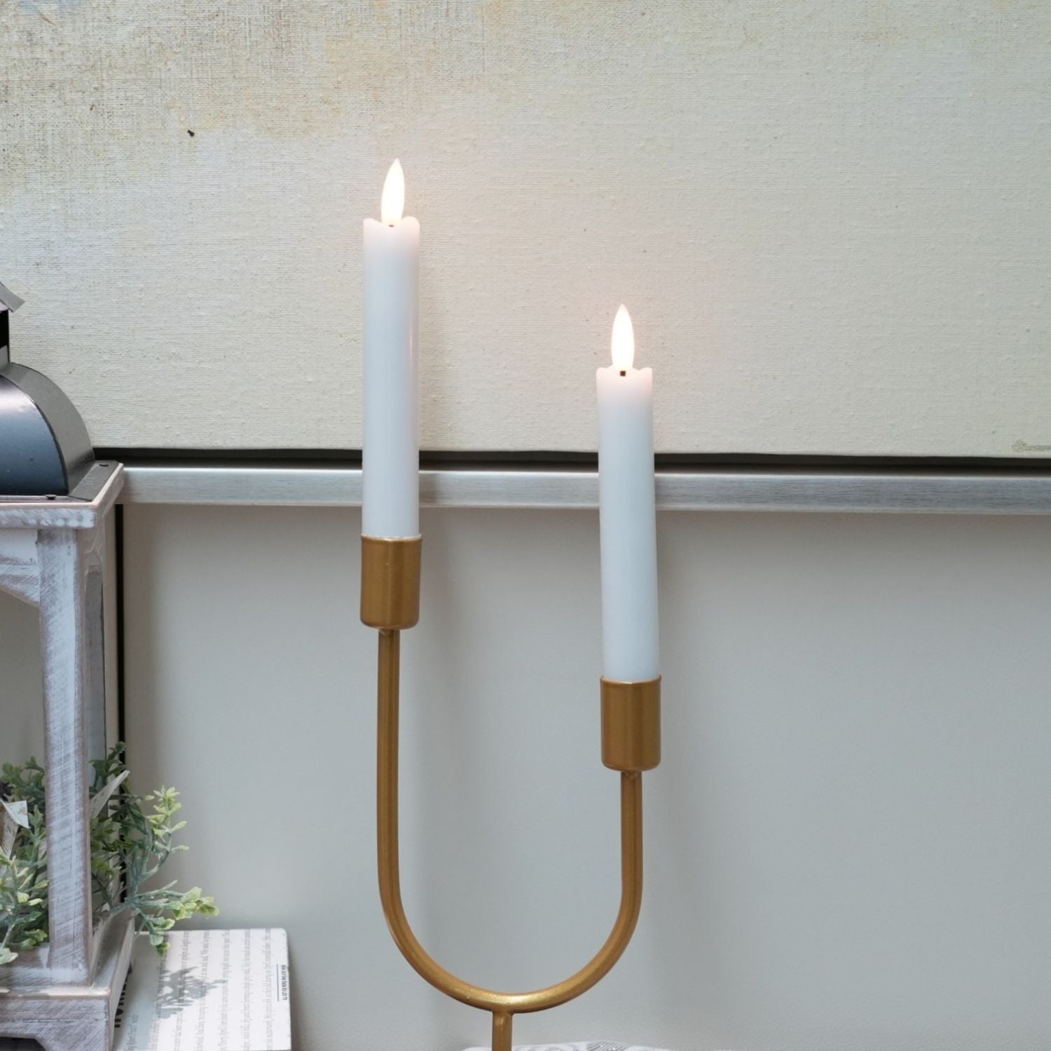 Wave Flameless Taper Candles 6.3"