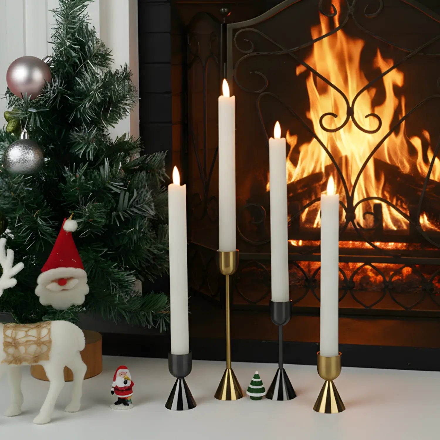 Wave Taper Candles – Set of 4