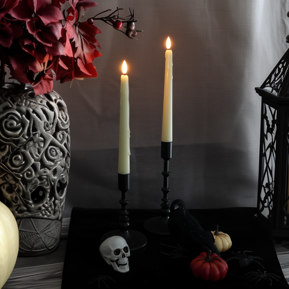 Wax Drip Taper Candles, Set of 4