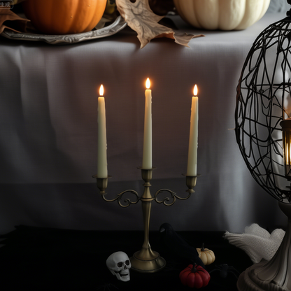 Wax Drip Taper Candles, Set of 4