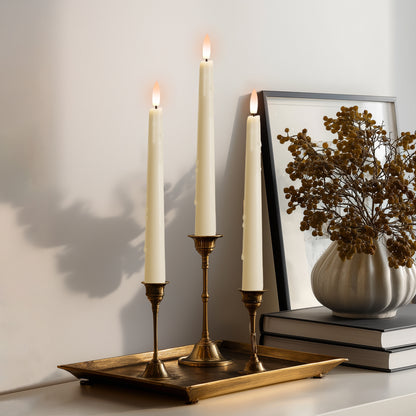 Wax Drip Taper Candles, Set of 4