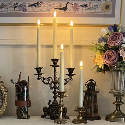 Wax Drip Flameless Taper Candles