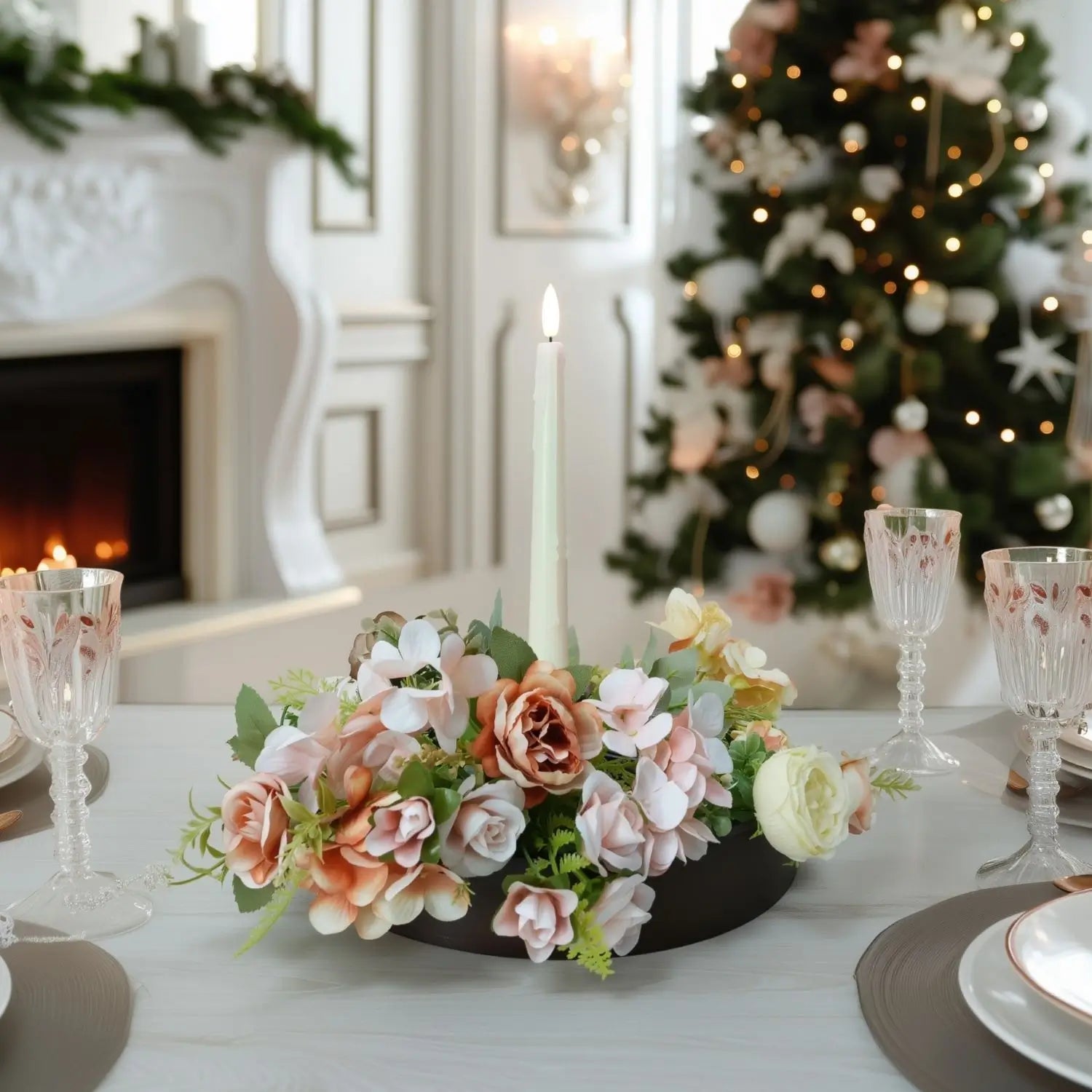 Wax Drip Taper Candles – Set of 4