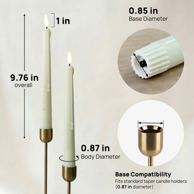 Wax Drip Flameless Taper Candles