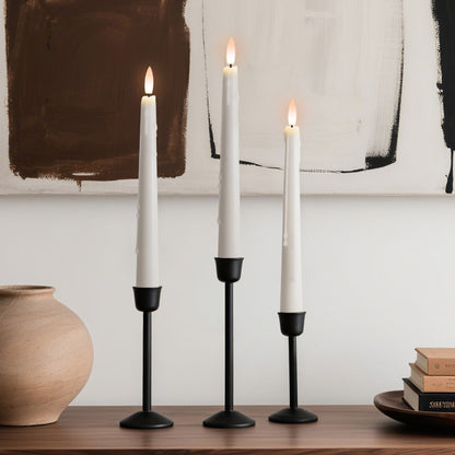 Wax Drip Taper Candles, Set of 4
