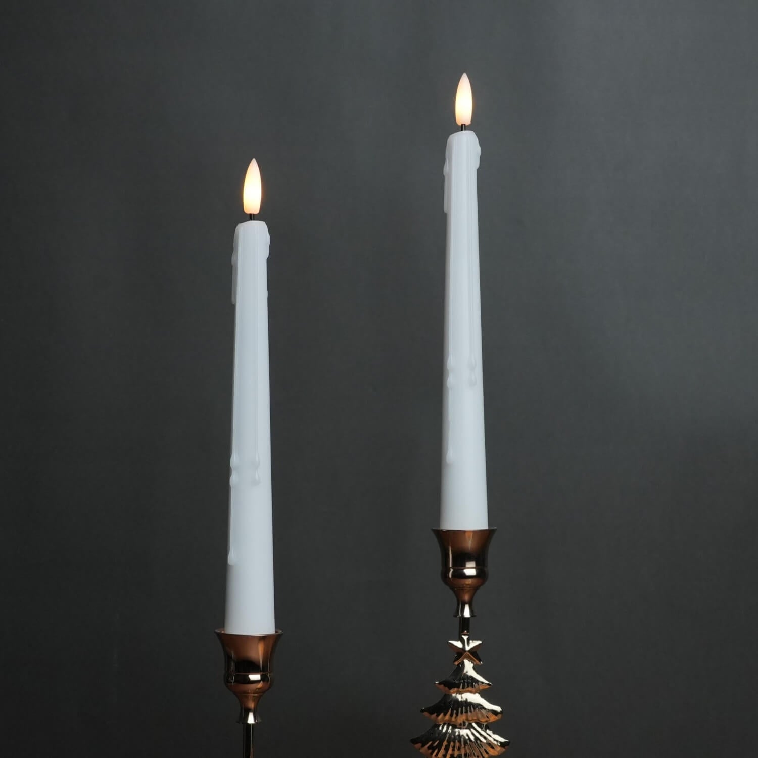 Wax Drip Taper Candles – Set of 4