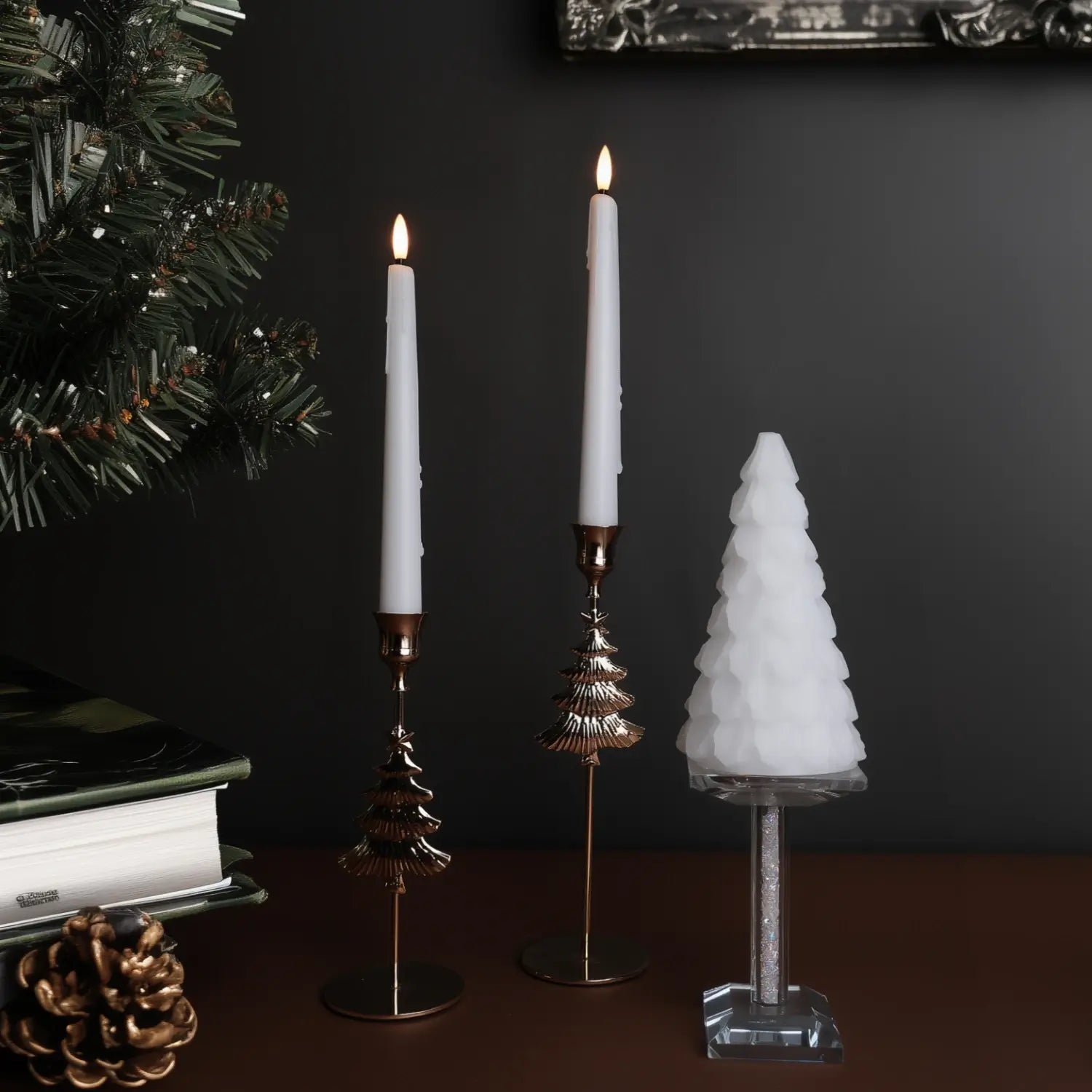 Wax Drip Taper Candles – Set of 4