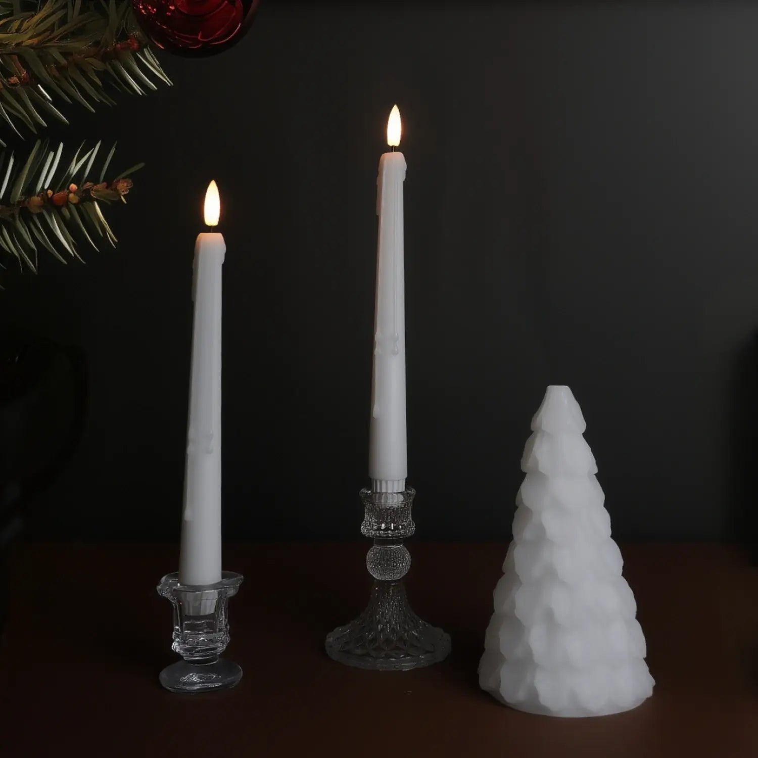 Wax Drip Taper Candles – Set of 4