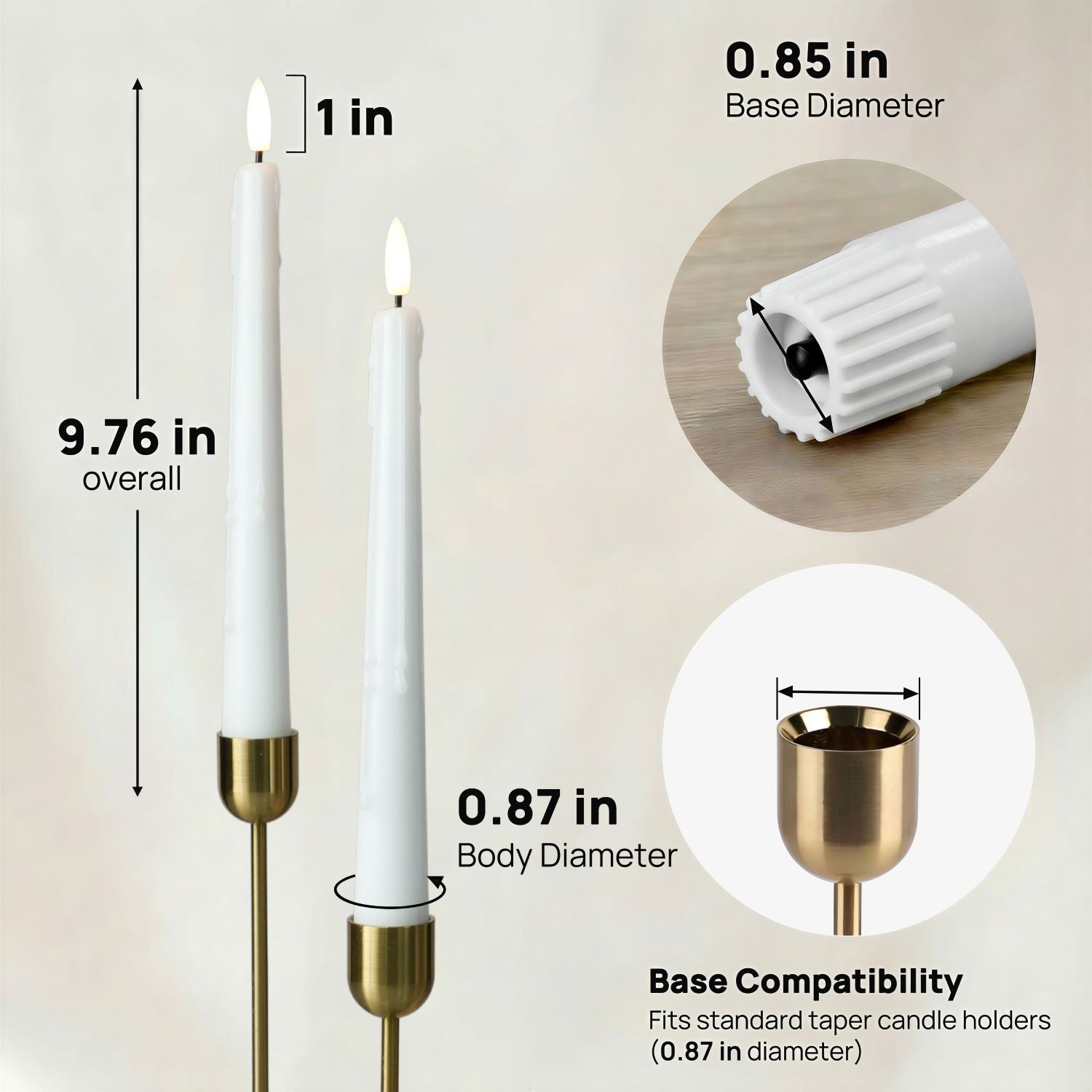 Wax Drip Flameless Taper Candles