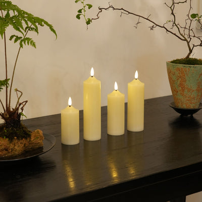 Slim Pillar Candles – Set of 4