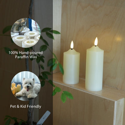 Slim Pillar Candles – Set of 4
