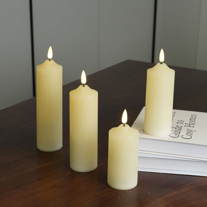 Dome Slim Pillar Candles – Set of 4