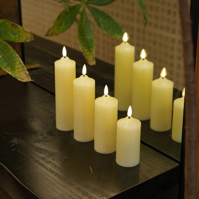 Slim Pillar Candles – Set of 4