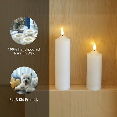 Slim Pillar Candles – Set of 4